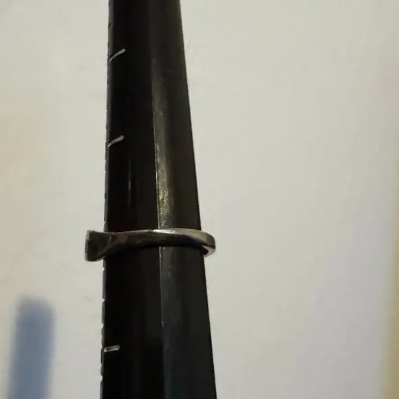 Vintage 89 stainless steel turquiose pinky/ toe ring size 4 - Picture 3 of 7